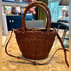 ✨EUC✨ JCREW Small Leather Open Weave Bag